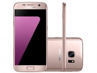 Smartphone Samsung Galaxy S7 Flat 32GB Rosê - 4G Câm. 12MP + Selfie 5MP Tela 5.1" Quad HD
